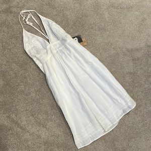 NWT Lucky Brand white halter dress- womens large
